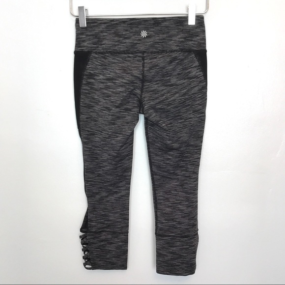 Athleta Mind Over Mat Mesh Ankle Crop Leggings XS - Picture 4 of 8